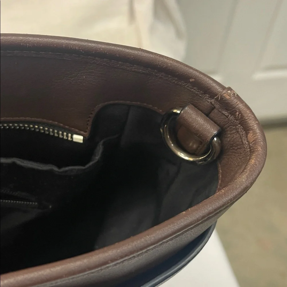 Coach Brown Leather Shoulder Tote Bag